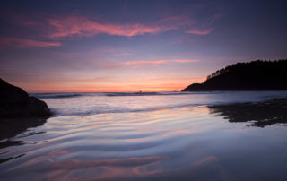 Ripples n Waves of the outgoing ocean tide on an Oregon beach