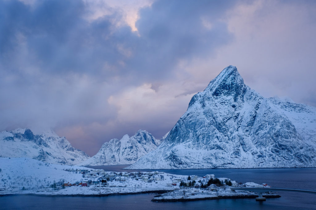 Storm clouds over mountains Norway