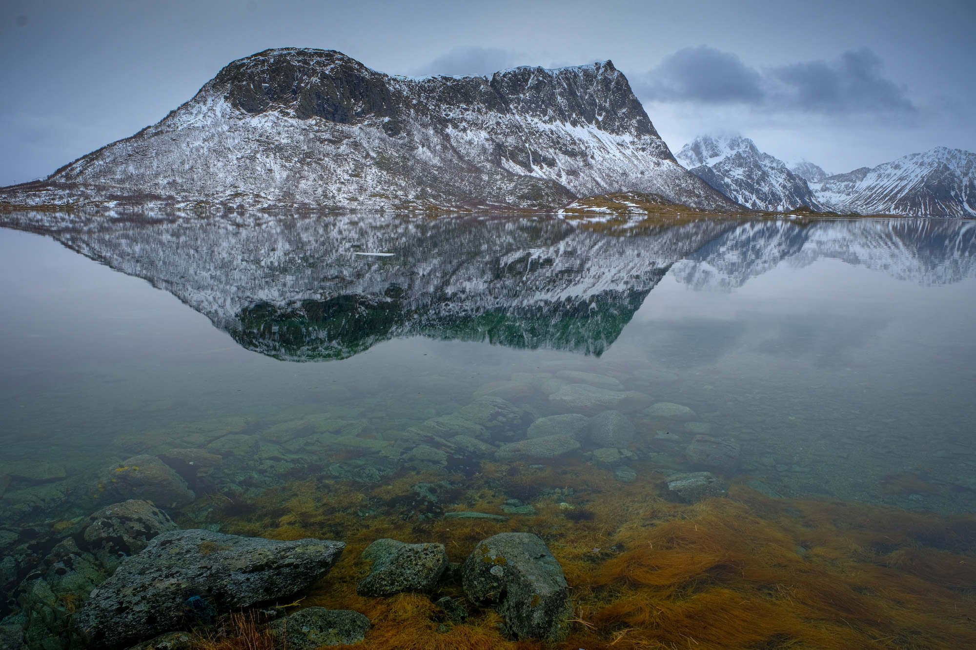 Clear water and reflections in Norway