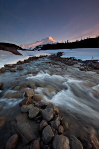 Mt hood and mountain stream