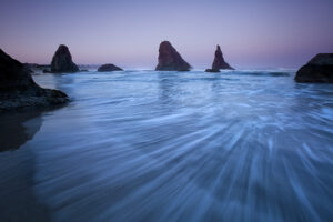 Sunrise on Bandon Beach in Oregon