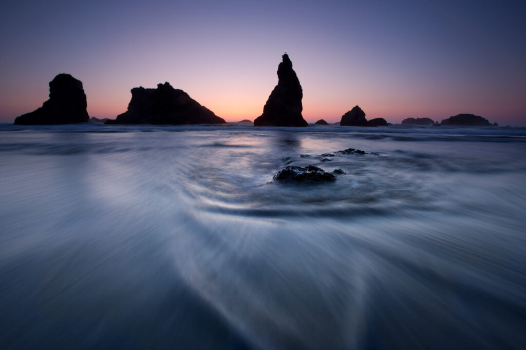 Sunset on Bandon Beach in Oregon