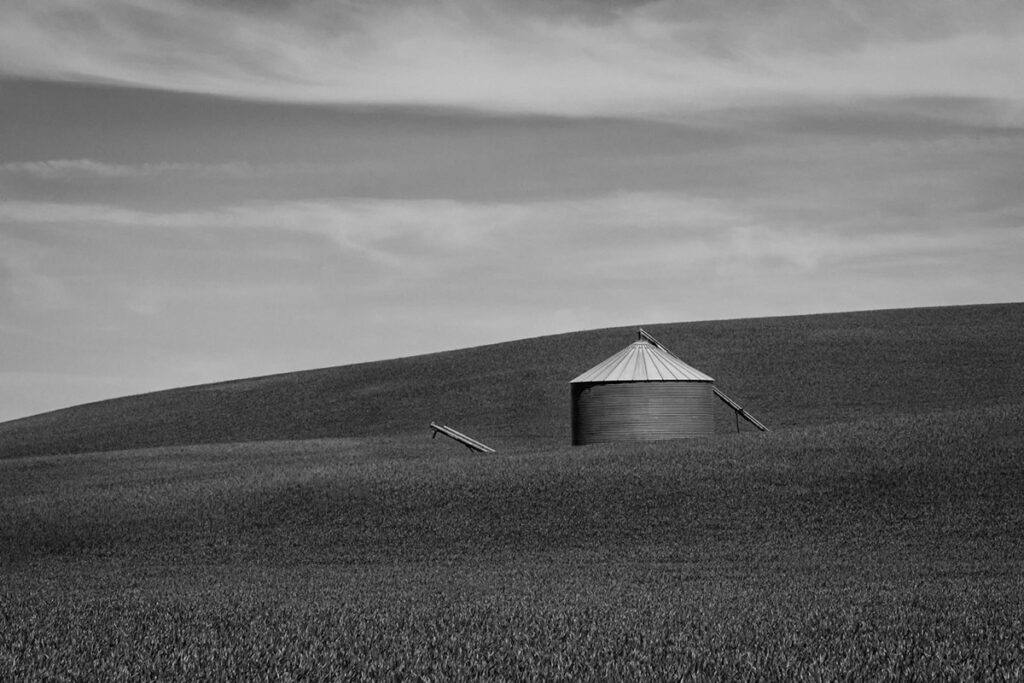 grain silo in the palouse