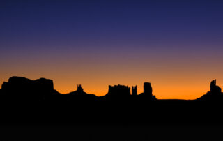 Desert scene in Monument Valley Hunts Mesa