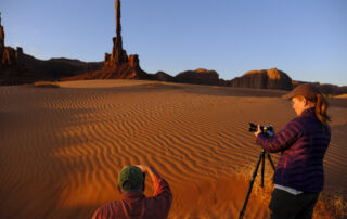 Desert scene in Monument Valley Hunts Mesa