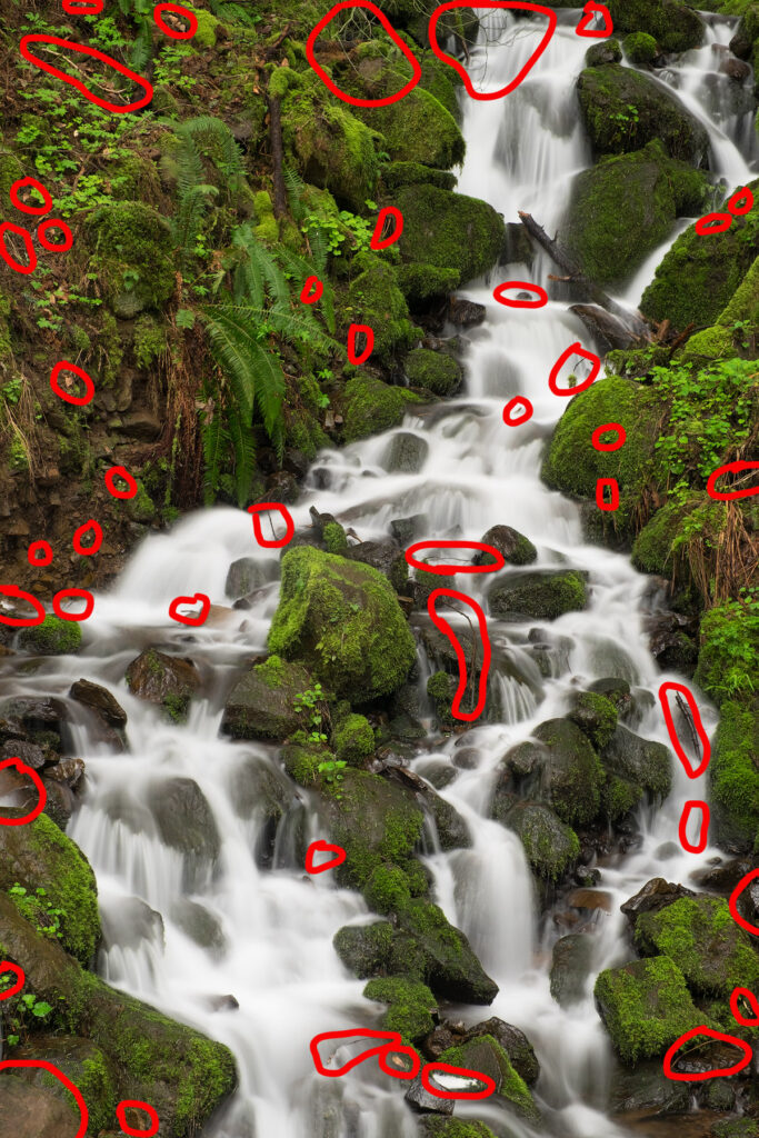 A shot of a creek in the Columbia River Gorge
